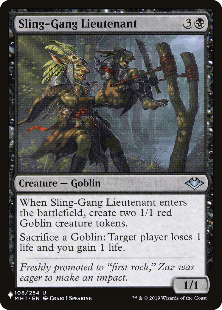 Sling-Gang Lieutenant (LIST-MH1-108) - The List