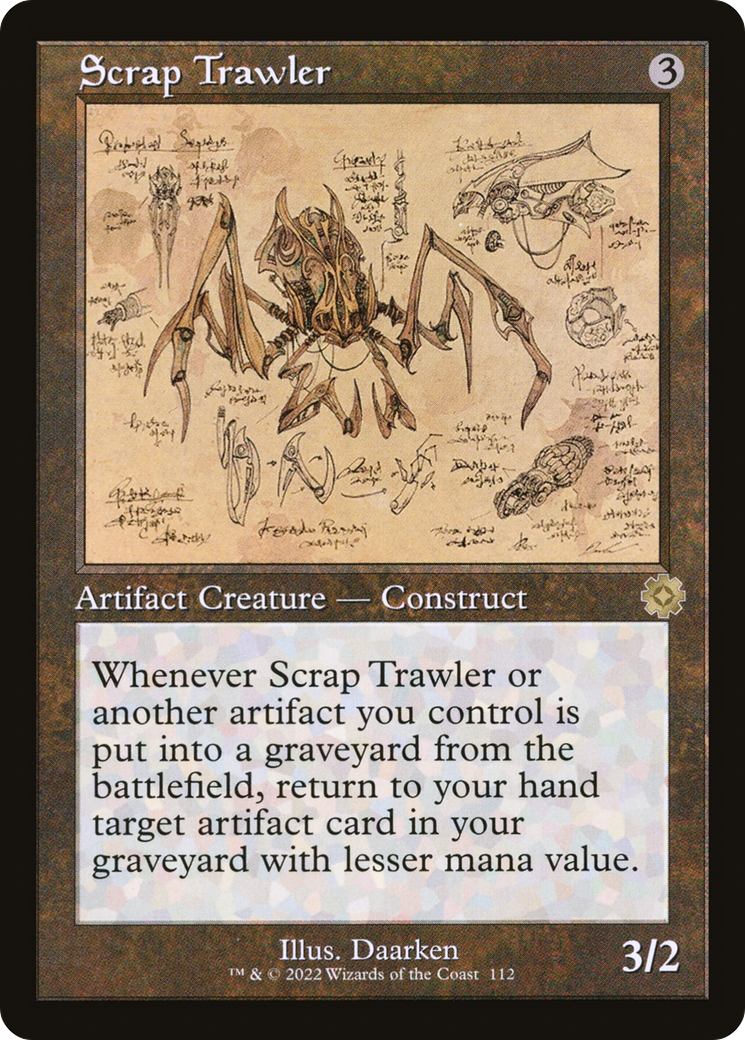 Scrap Trawler (Schematic) (BRR-112) - The Brothers' War Retro Artifacts Foil