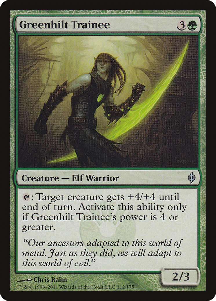Stagiaire Greenhilt (NPH-112) - Nouvelle Phyrexia Foil