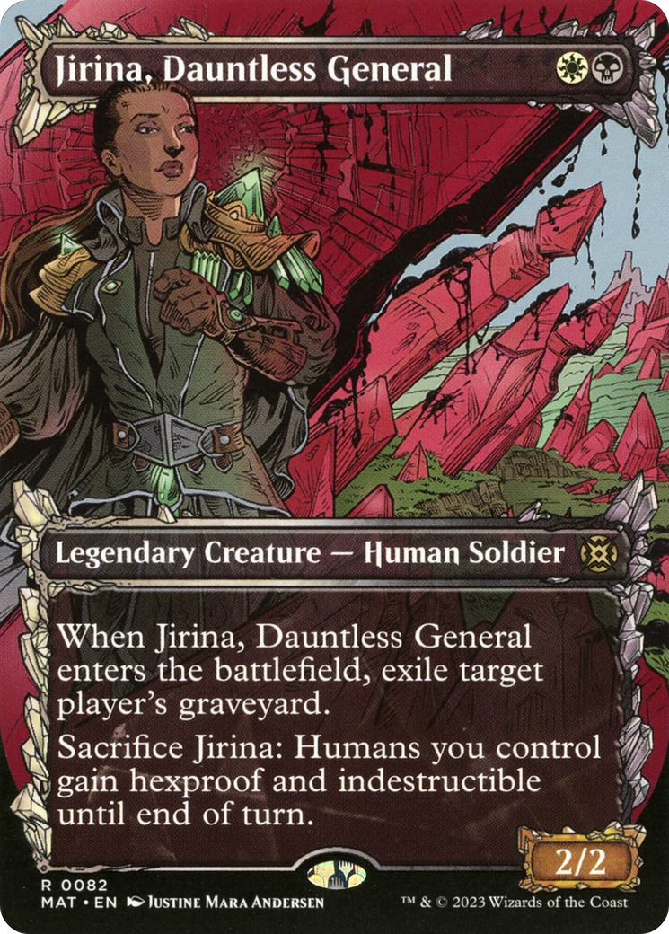 Jirina, Dauntless General (Showcase) (MAT-082) - March of the Machine: The Aftermath: (Showcase) (Borderless) Foil