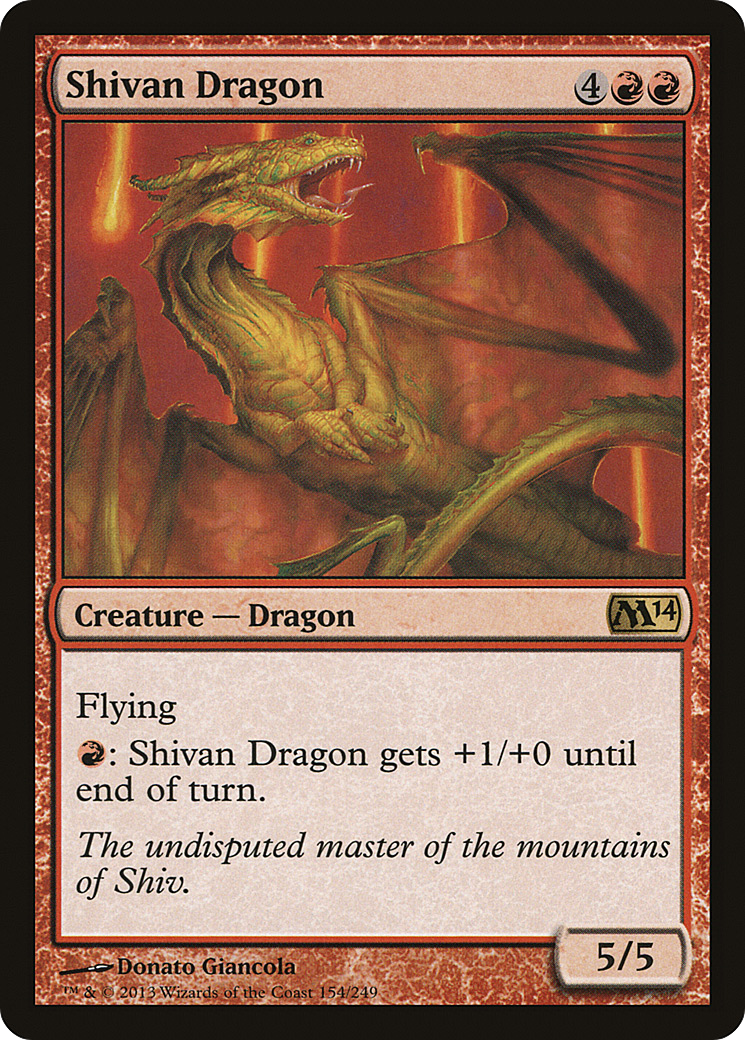 Shivan Dragon (M14-154) - Magic 2014
