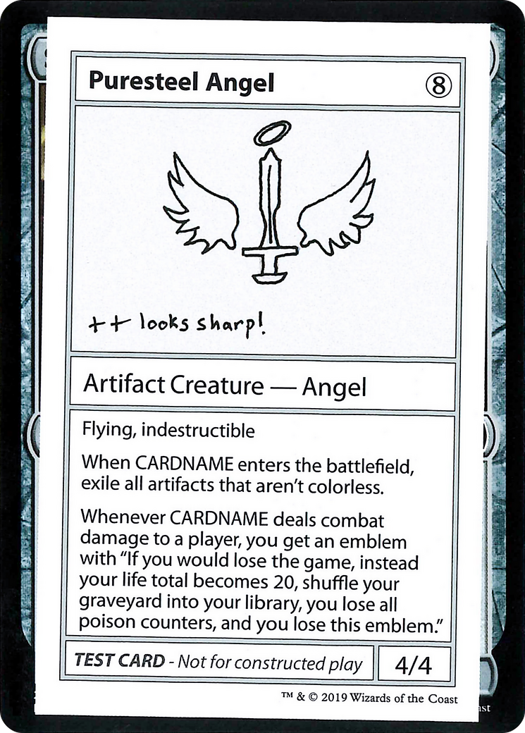 Puresteel Angel (No PW Symbol) (CMB1-) - Mystery Booster Playtest Cards 2021