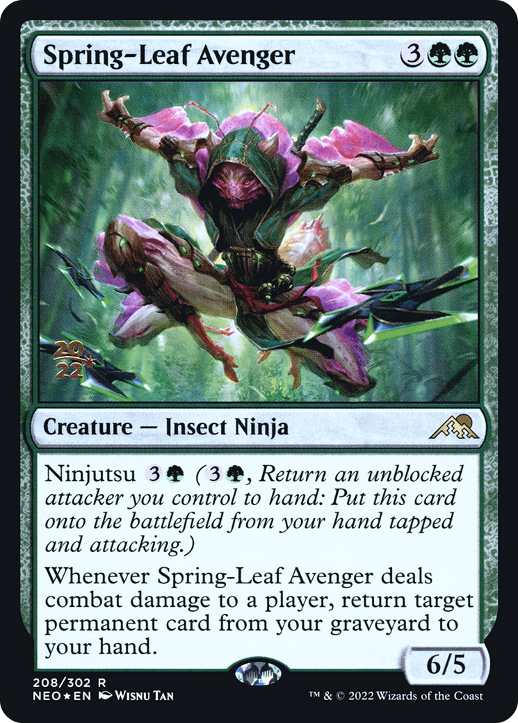 Spring-Leaf Avenger (PRE-208S) - Kamigawa: Neon Dynasty Promos Foil