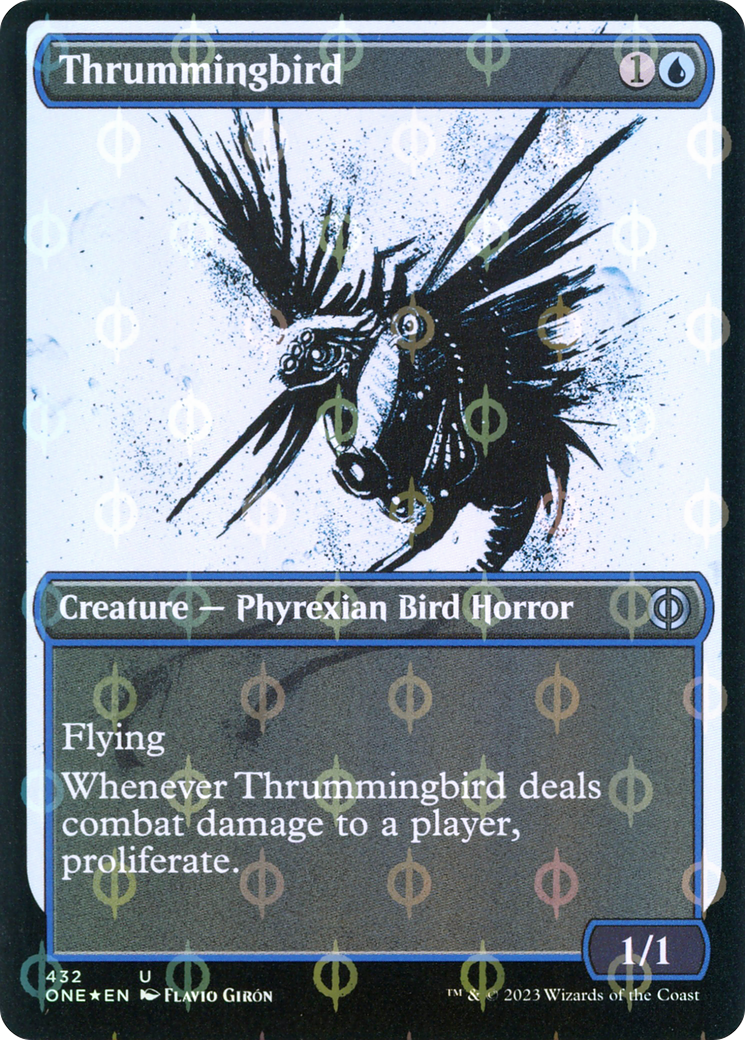 Thrummingbird (ONE-432) - Phyrexia : Tout sera un : (Showcase) Feuille
