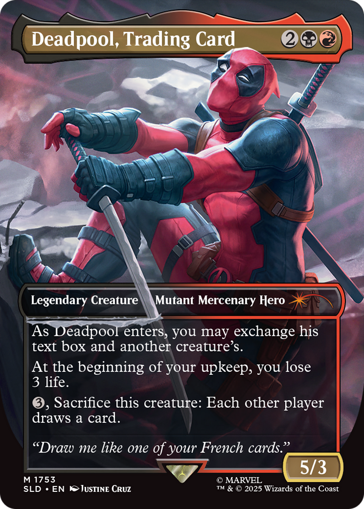 Deadpool, Trading Card (SLD-1753) - Secret Lair Drop (Borderless)