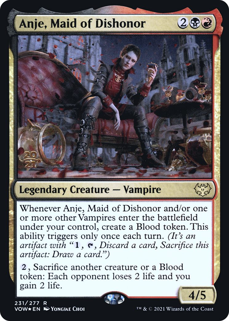 Anje, la servante du déshonneur (PVOW-231S) - Innistrad : Crimson Vow Promos Foil