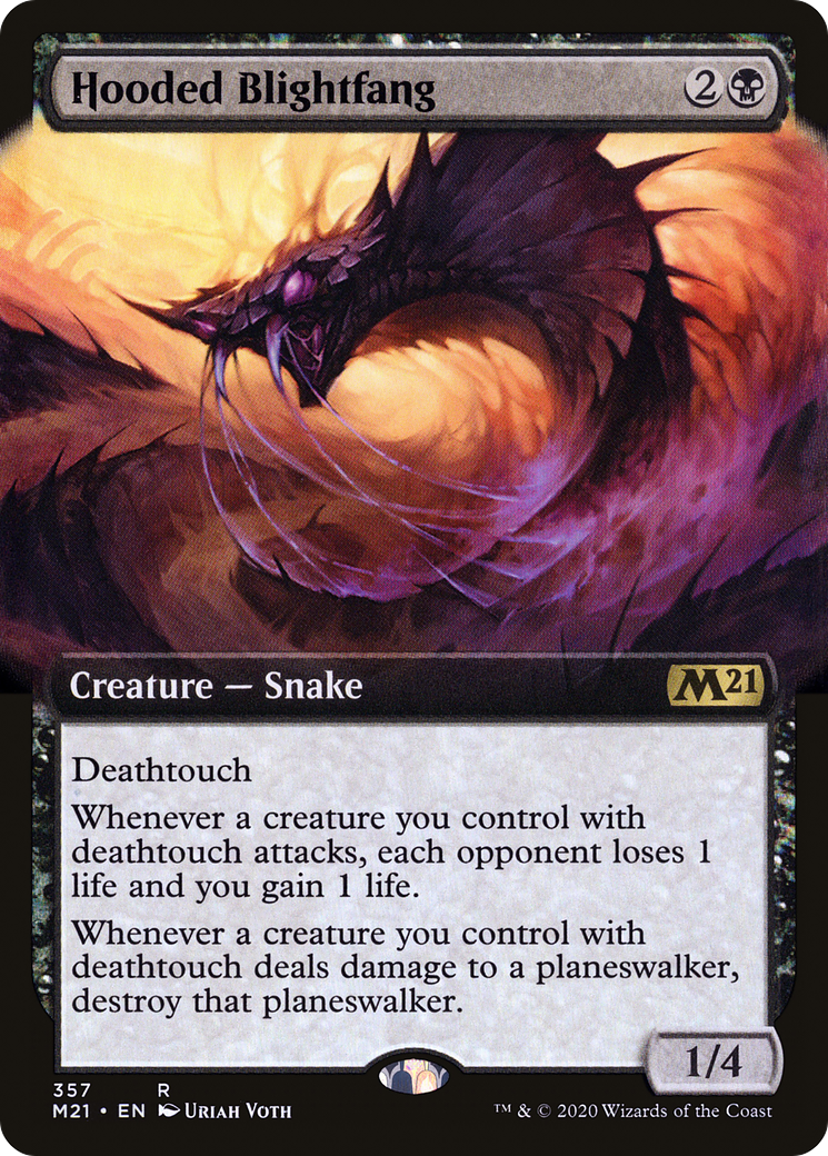 Hooded Blightfang (Extended Art) (M21-357) - Core Set 2021: (Extended Art) Foil