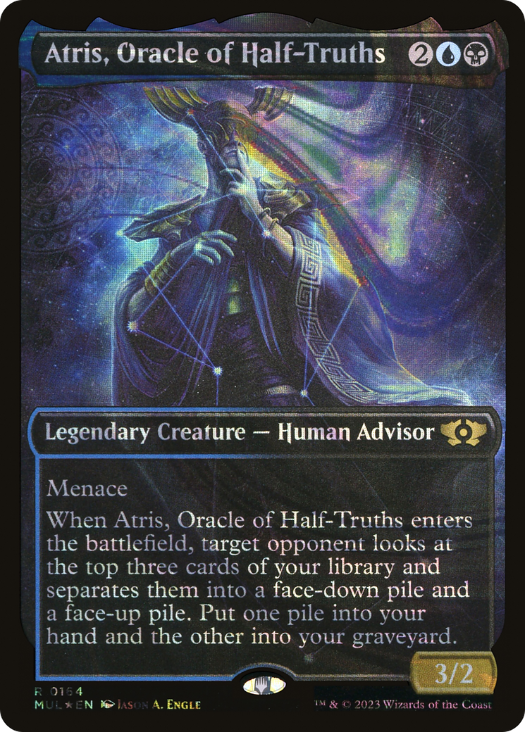 Atris, Oracle of Half-Truths (Halo Foil) (MUL-164) - Multiverse Legends: (Showcase) Foil