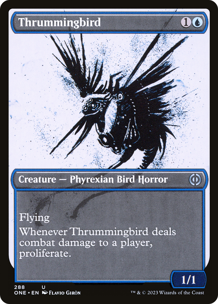 Thrummingbird (Showcase) (ONE-288) - Phyrexia: All Will Be One: (Showcase) Foil