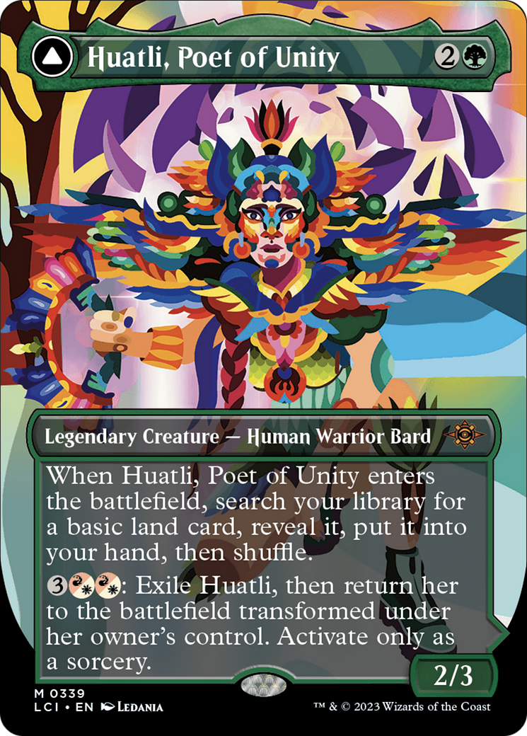 Huatli, Poet of Unity (Borderless) (LCI-339) - The Lost Caverns of Ixalan (Borderless) Foil
