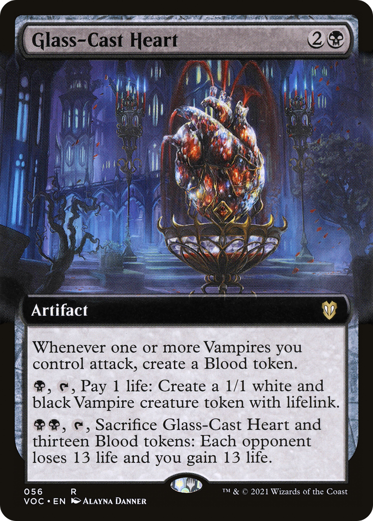 Glass-Cast Heart (Extended Art) (VOC-056) - Crimson Vow Commander: (Extended Art)