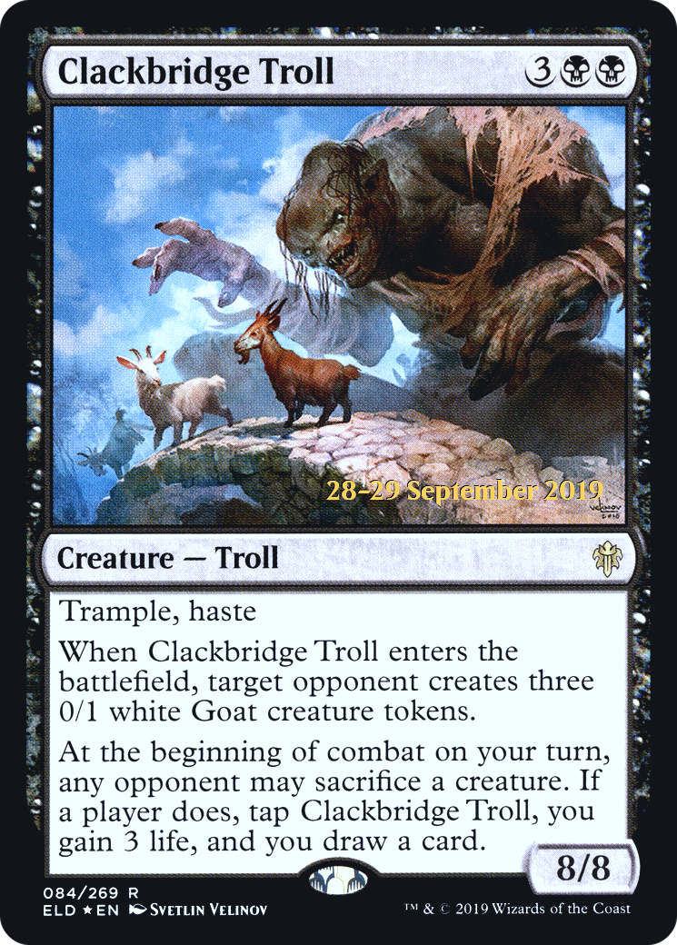 Clackbridge Troll (PRE-84S) - Promotions Throne of Eldraine