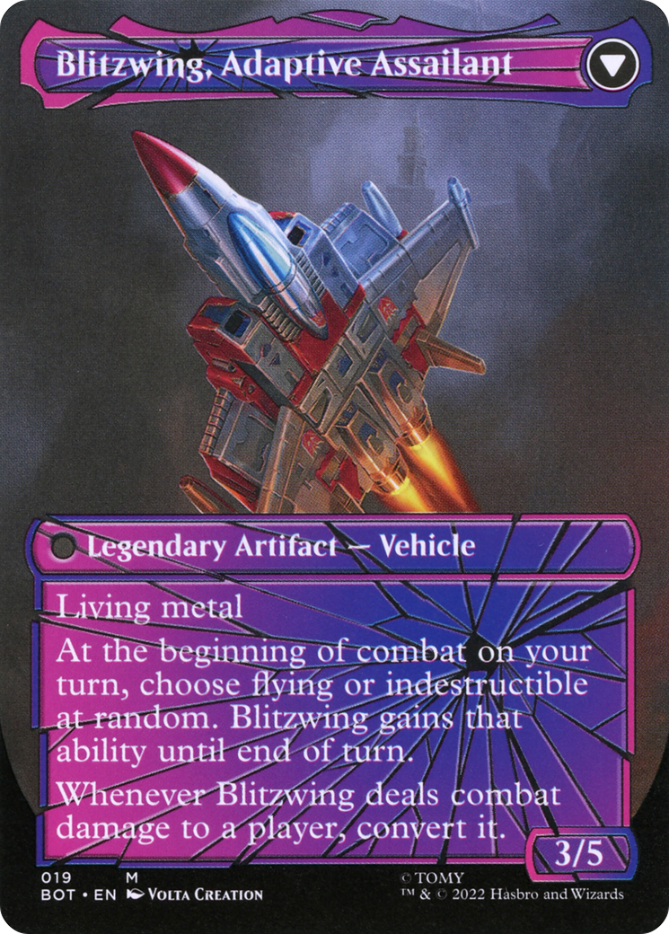 Blitzwing, Tourmenteur Cruel // Blitzwing, Assaillant Adaptatif (BOT-019) - Transformers : (convertdfc, shatteredglass) (Borderless)