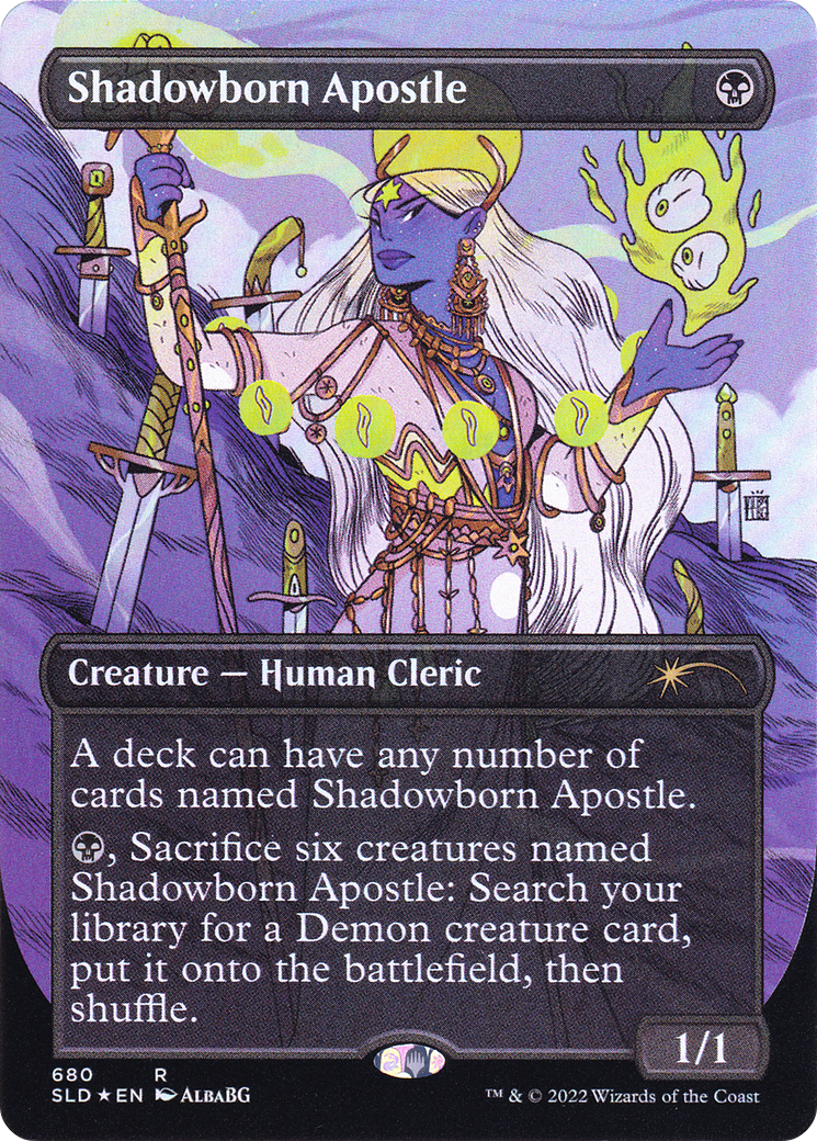 Shadowborn Apostle (680) (SLD-680) - Secret Lair Drop: (Full Art) (Borderless) Foil