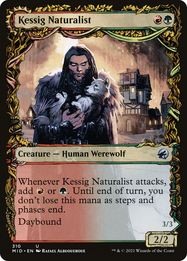Naturaliste Kessig // Seigneur de l'Ulvenwald (MID-310) - Innistrad : Chasse de Minuit : (Vitrine, Transformation Double Face) Foil