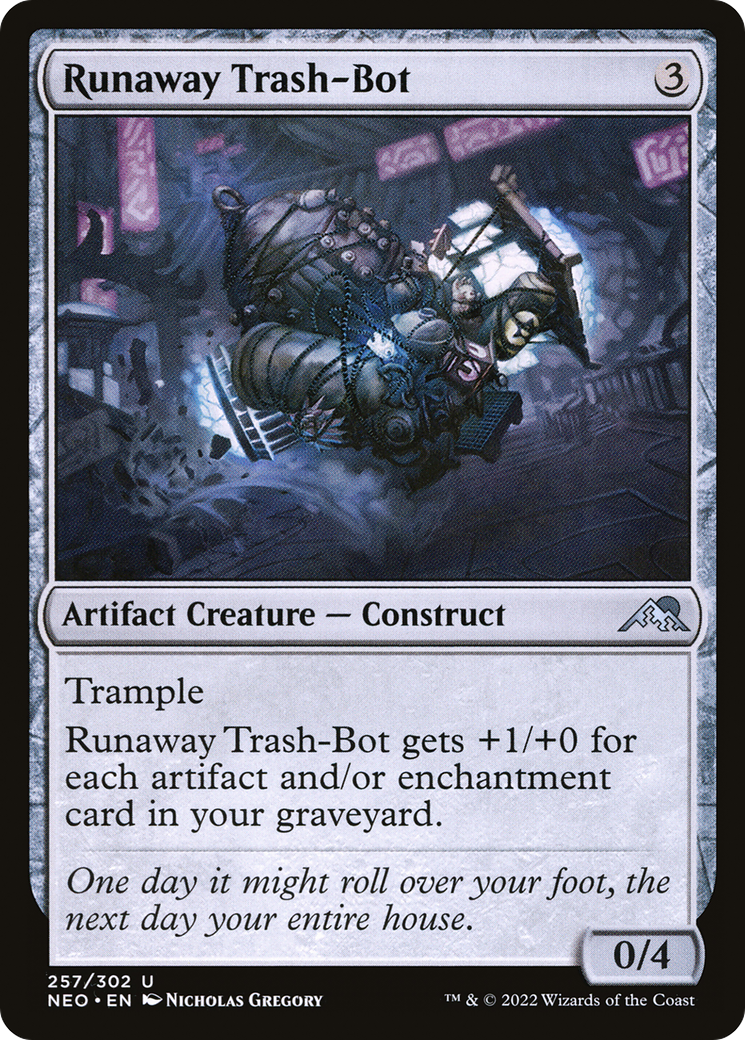 Runaway Trash-Bot (NEO-257) - Kamigawa : Neon Dynasty Foil