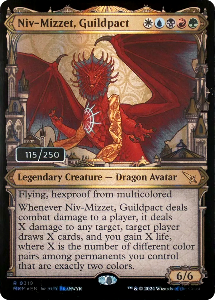 Niv-Mizzet, Guildpact (Serial Numbered) (MKM-319Z) - Murders at Karlov Manor Foil