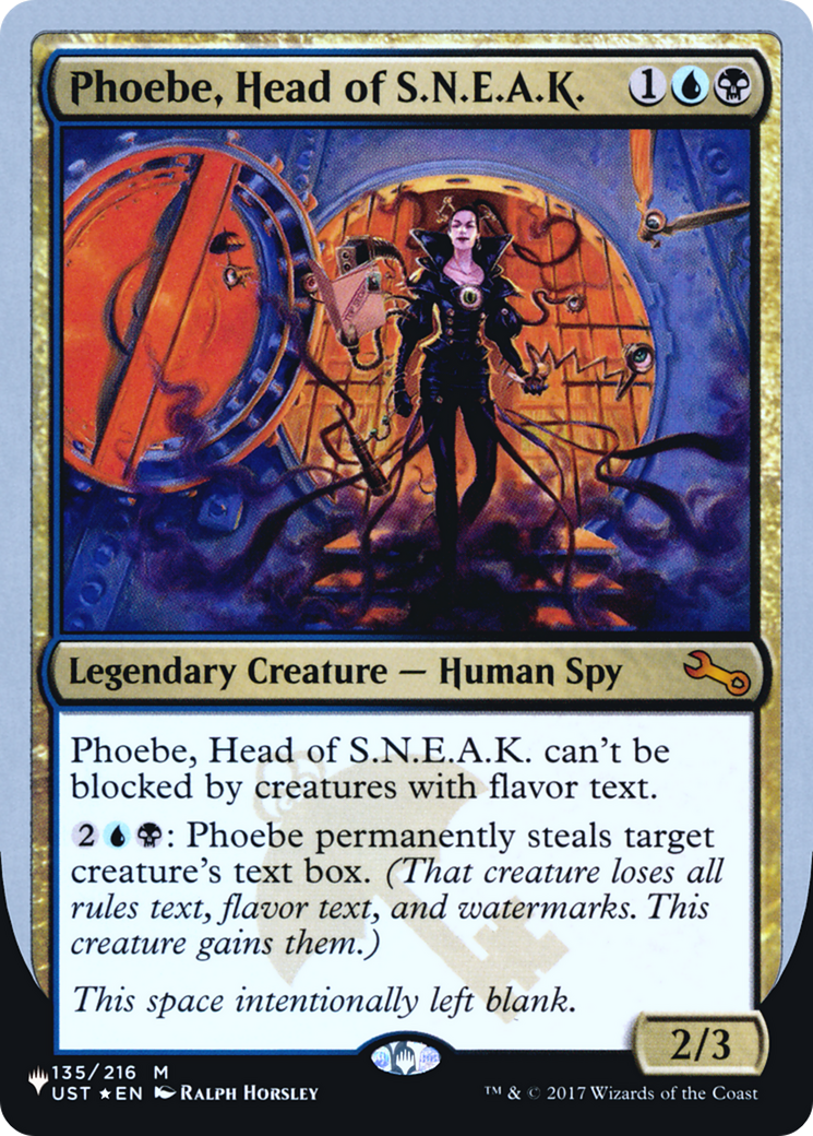 Phoebe, Head of S.N.E.A.K. (LIST-052) - The List (Unfinity Foil Edition) Foil