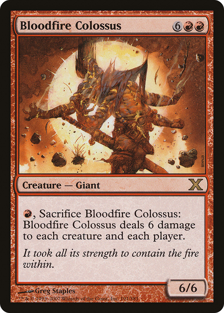 Bloodfire Colossus (10E-191) - Tenth Edition