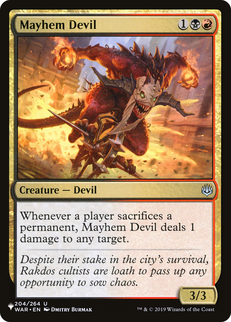 Mayhem Devil (LIST-WAR-204) - The List