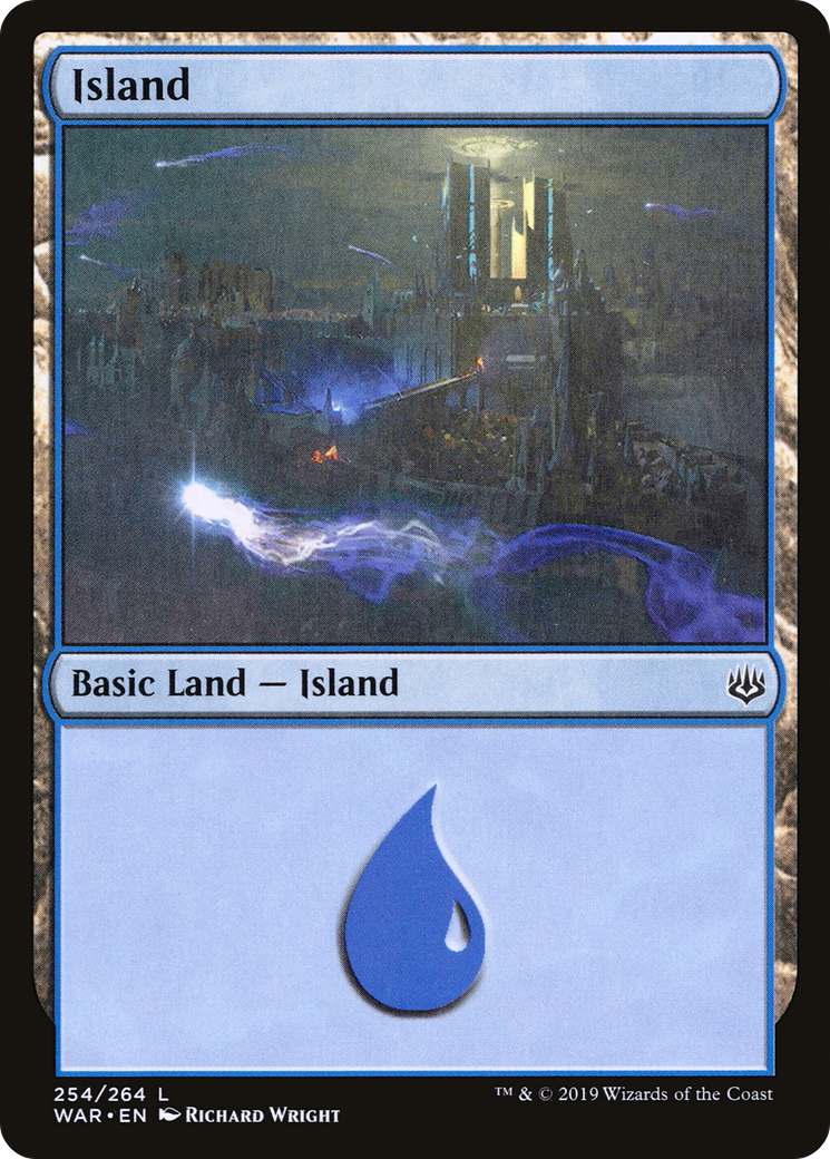 Island (254) (WAR-254) - War of the Spark Foil