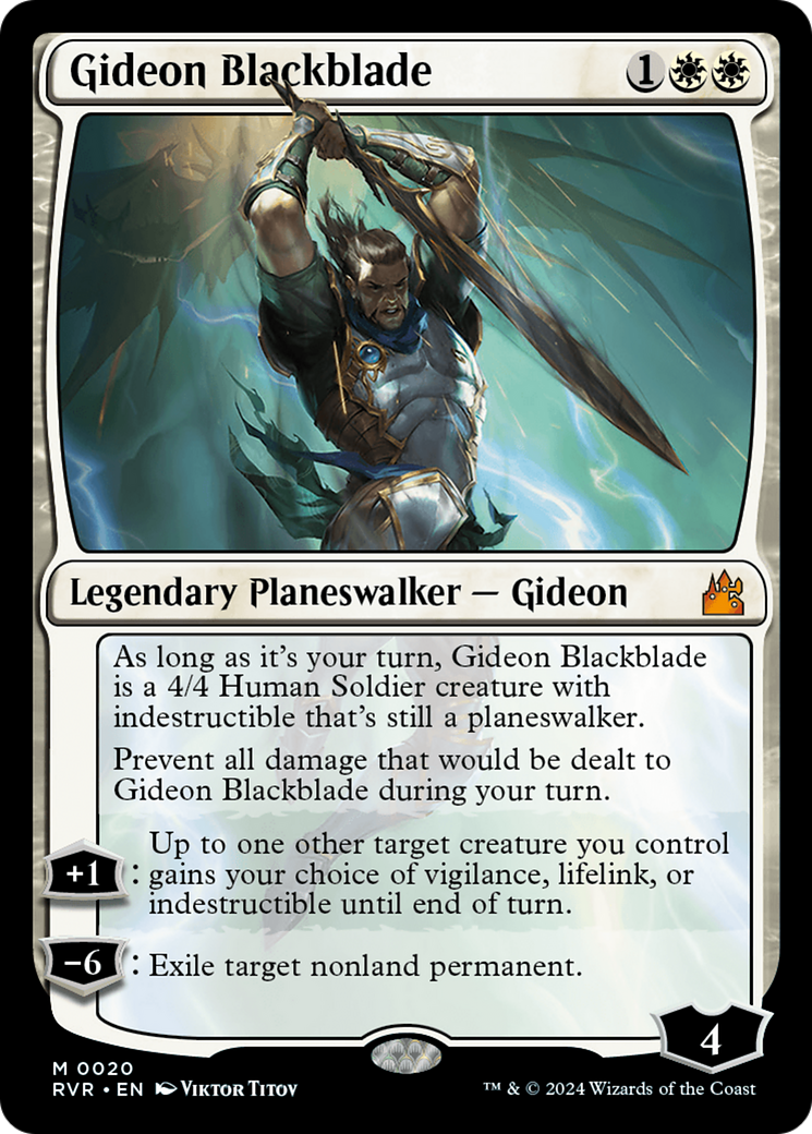 Gideon Blackblade (RVR-020) - Ravnica Remasterisé