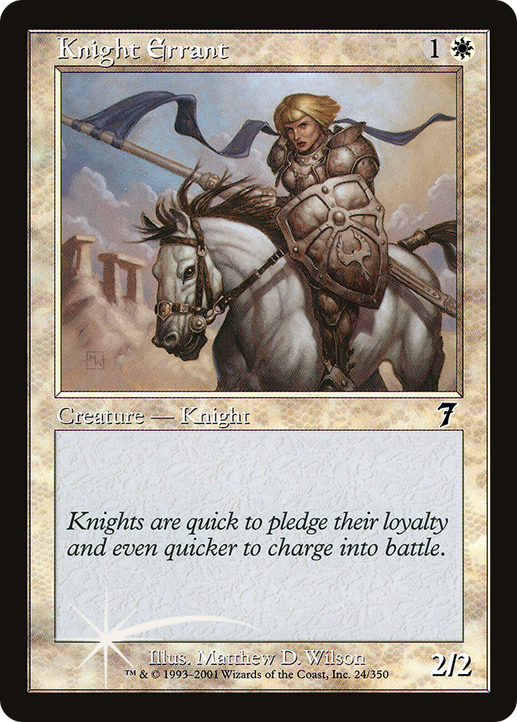 Knight Errant (7ED-24★) - Seventh Edition Foil