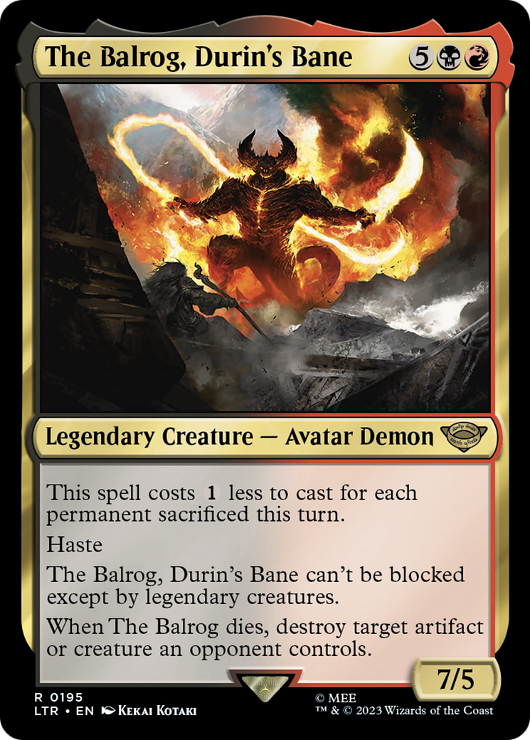 The Balrog, Durin's Bane (LTR-195) - The Lord of the Rings: Tales of Middle-earth Foil