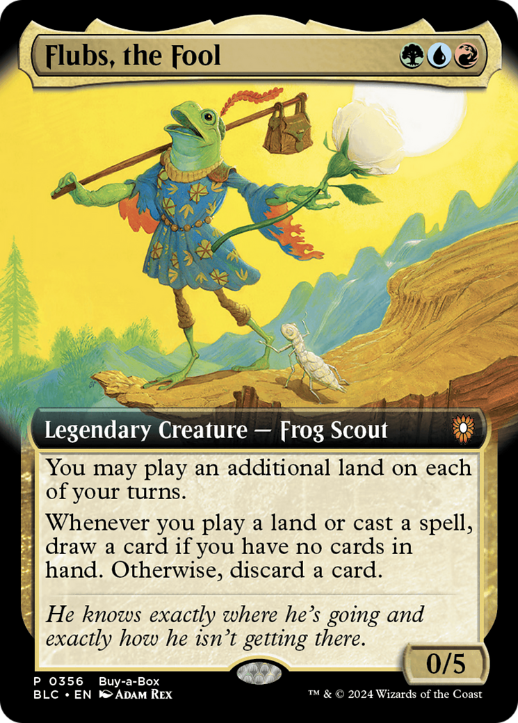 Flubs, the Fool (BABP-356) - Bloomburrow Commander: (Extended Art) Foil