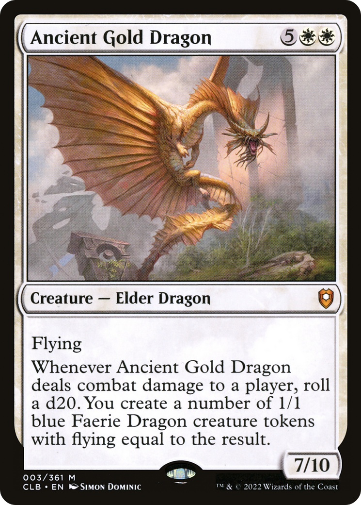 Dragon d'or antique (CLB-003) - Commander Legends : La Bataille pour Baldur's Gate (Foil)