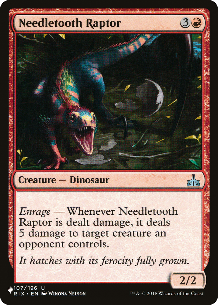 Needletooth Raptor (LIST-RIX-107) - The List
