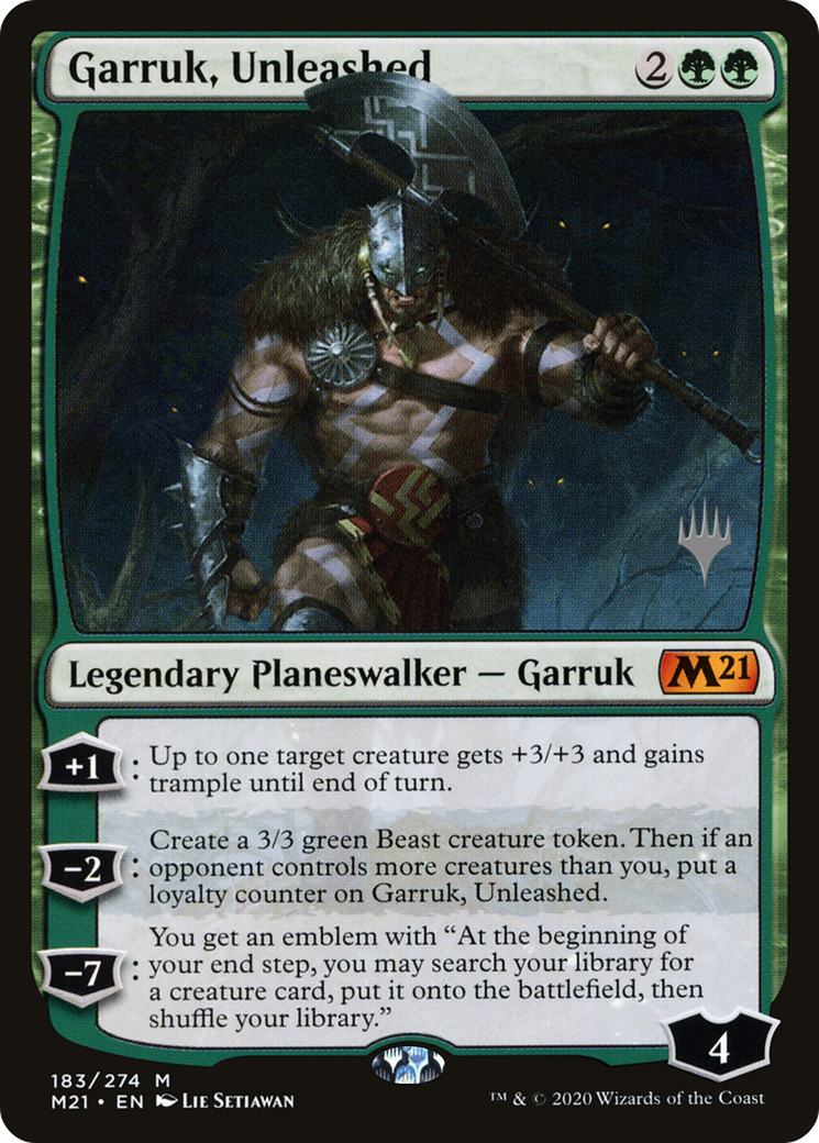 Garruk, Unleashed (PPM21-183P) - Core Set 2021 Promos