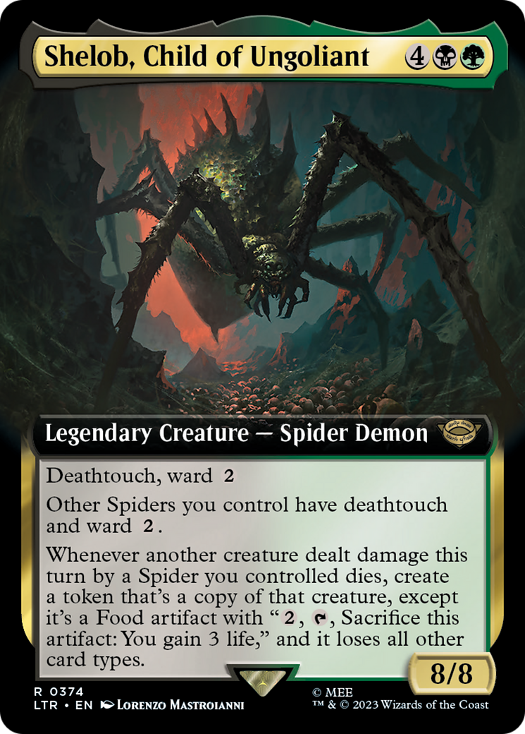 Shelob, Child of Ungoliant (Extended Art) (LTR-374) - The Lord of the Rings: Tales of Middle-earth: (Extended Art) Foil