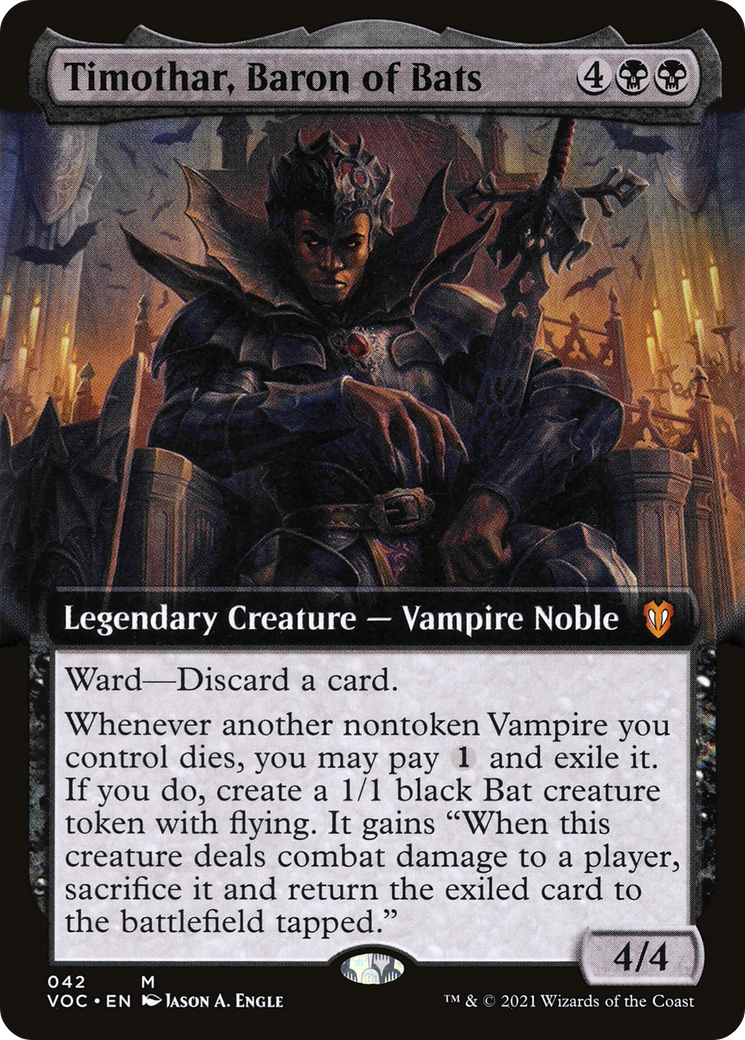 Timothar, Baron of Bats (Extended Art) (VOC-042) - Crimson Vow Commander: (Extended Art)
