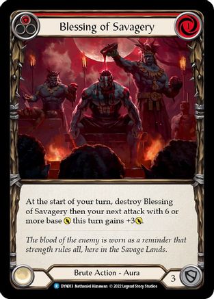 Blessing of Savagery (Red) (DYN013) - Dynasty Rainbow Foil