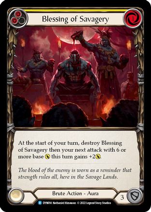 Blessing of Savagery (Yellow) (DYN014) - Dynasty Rainbow Foil