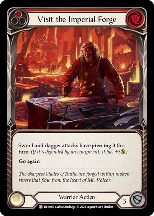 Visit the Imperial Forge (Red) (DYN085) - Dynasty Rainbow Foil