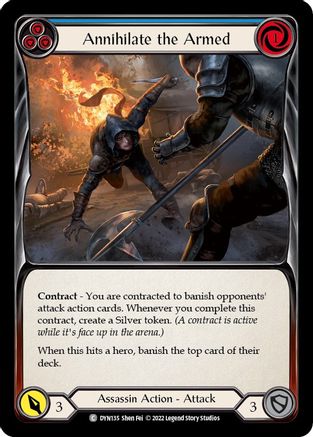 Annihilate the Armed (Bleu) (DYN135) - Feuille d'or Dynasty Rainbow