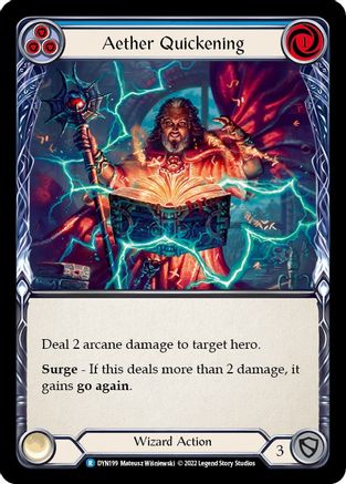 Aether Quickening (Bleu) (DYN199) - Feuille arc-en-ciel Dynasty