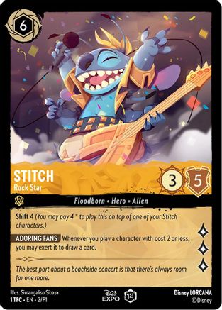 Stitch - Rock Star (2) - D23 Promos Holographiques