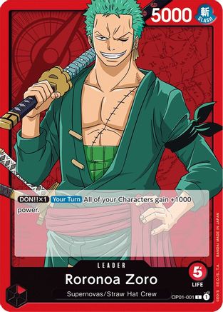 Roronoa Zoro (001) (OP01-001) - L'aube de la romance