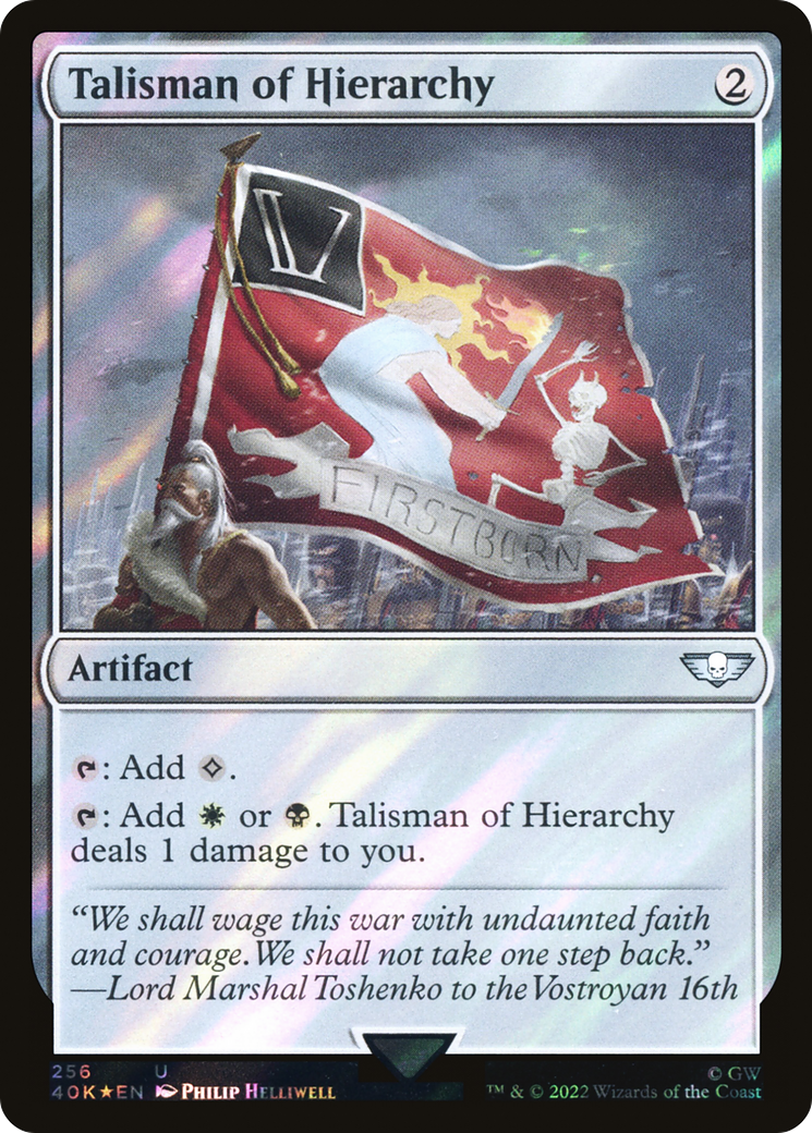 Talisman of Hierarchy (Surge Foil) (40K-256) - Warhammer 40,000 Commander Foil