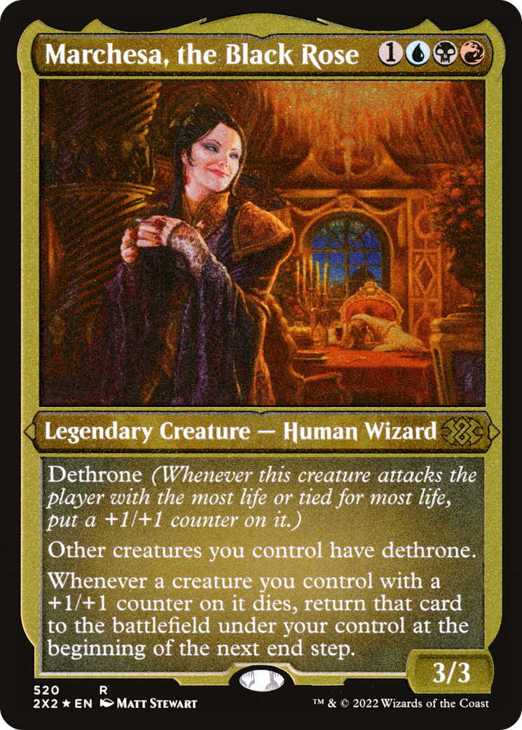 Marchesa, la Rose Noire (2X2-520) - Double Masters 2022, feuille gravée