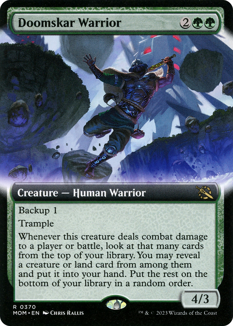 Doomskar Warrior (Extended Art) (MOM-370) - March of the Machine: (Extended Art) Foil