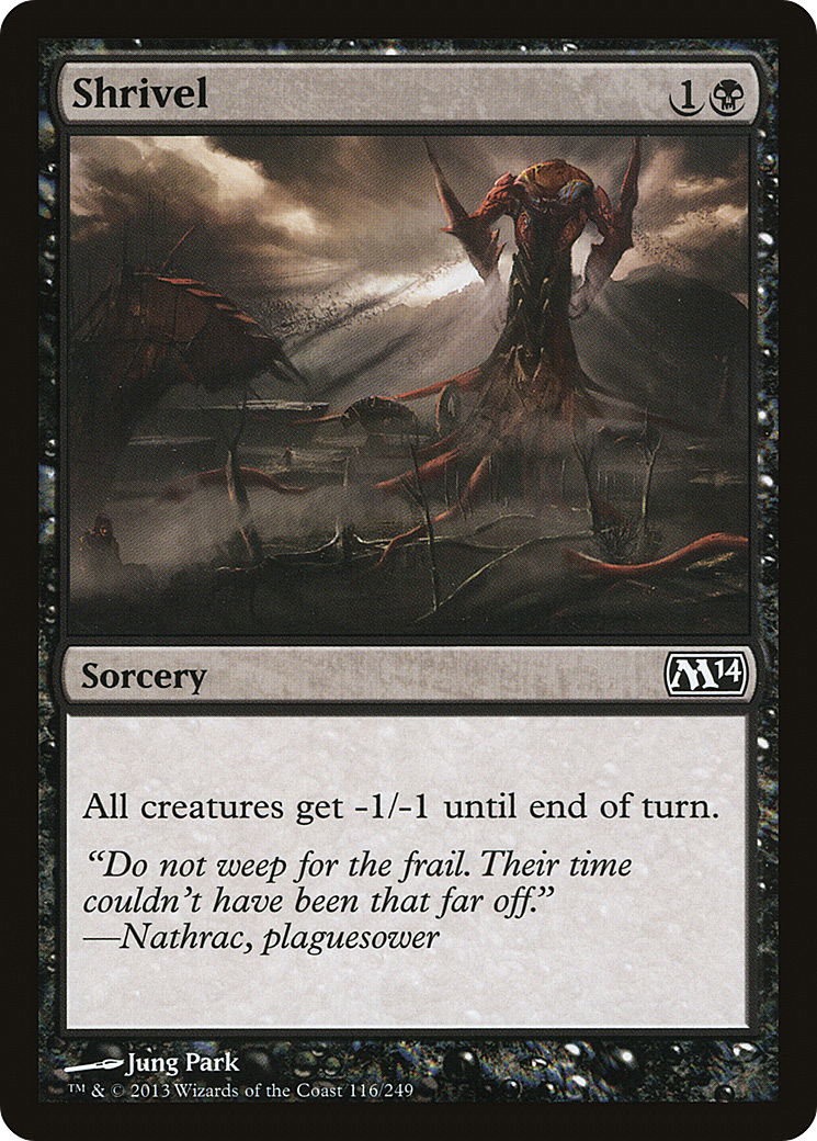 Shrivel (M14-116) - Magic 2014 Foil