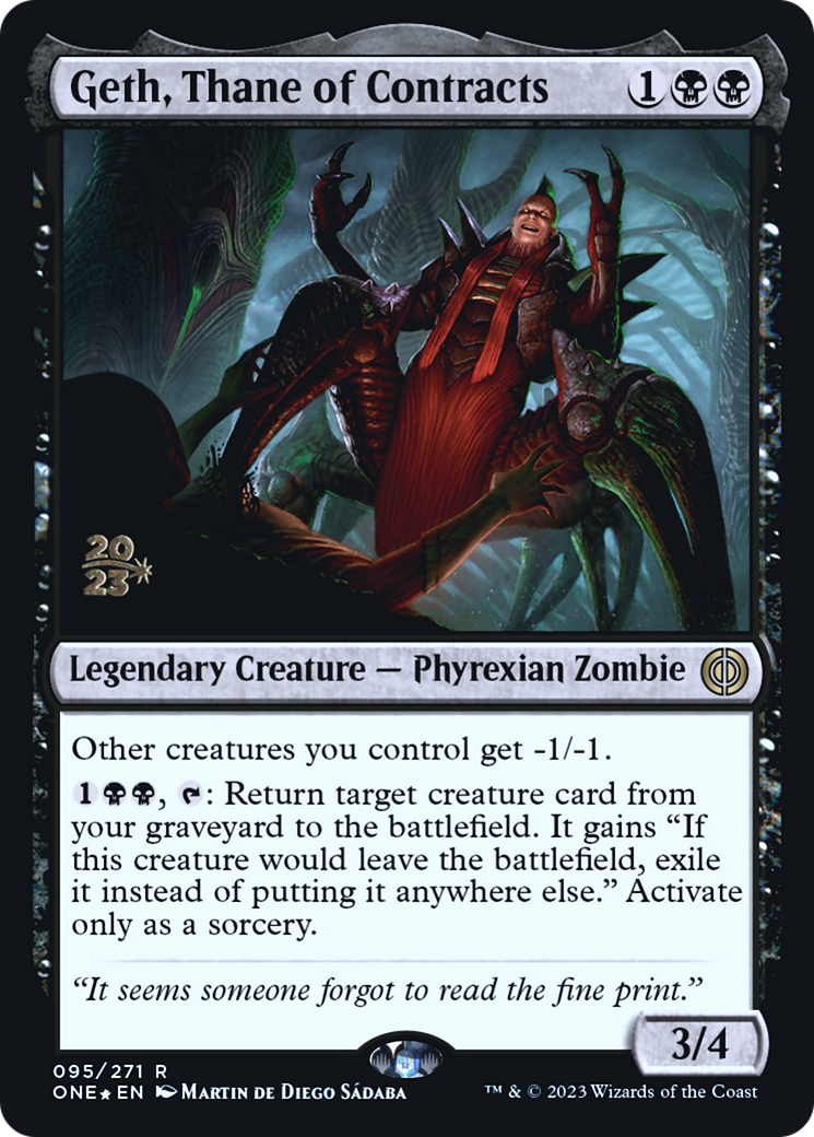 Geth, Thane of Contracts (PRE-095) - Phyrexia: All Will Be One Promos Foil
