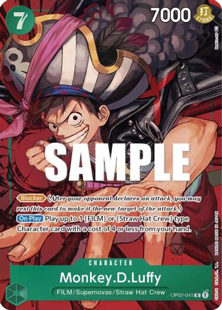 Monkey.D.Luffy (041) (Art alternatif) (OP02-041) - Paramount War Foil