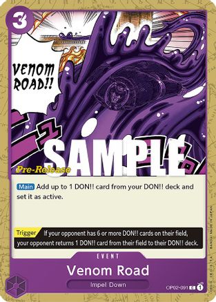 Venom Road (OP02-091) - Cartes de pré-sortie Paramount War