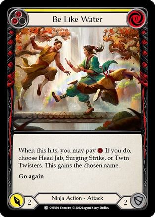 Be Like Water (jaune) (OUT069) - Feuille arc-en-ciel Outsiders