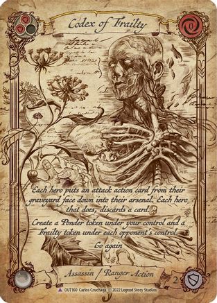 Codex de la Fragilité (Marvel) (OUT160) - Outsiders Cold Foil